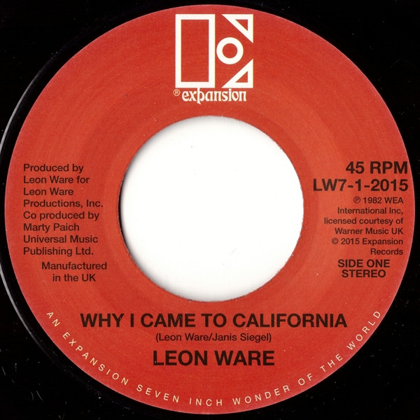 Leon Ware - Why I Came To California / Rockin' You Eternally | Expansion (LW7-1-2015) - main