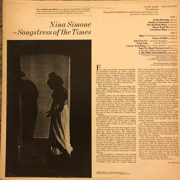 Nina Simone - 'Nuff Said! | RCA Victor (LSP-4065) - 2 Nina Simone - 'Nuff Said! | RCA Victor (LSP-4065) - 2