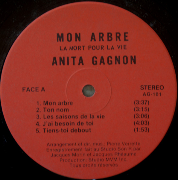 Anita Gagnon - Mon Arbre - La Mort Pour La Vie | Anita Gagnon (AG 101) - 3 Anita Gagnon - Mon Arbre - La Mort Pour La Vie | Anita Gagnon (AG 101) - 3