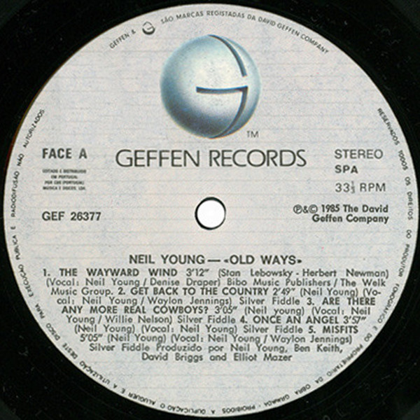 Neil Young - Old Ways | Geffen Records (GEF 26377) - 3