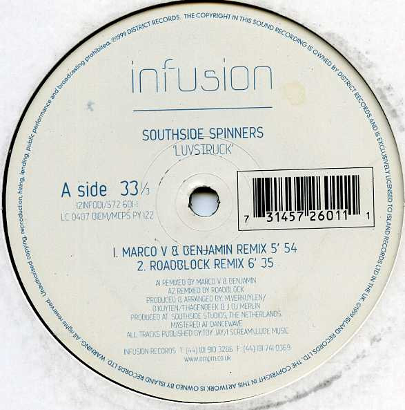 Southside Spinners - Luvstruck | Infusion (12INF001) - main