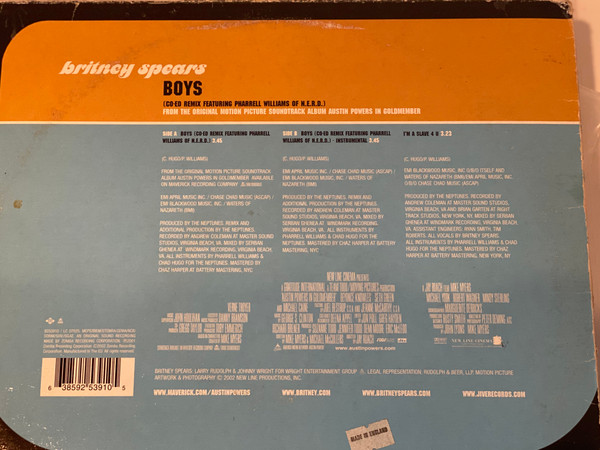 Britney Spears Featuring Pharrell Williams - Boys (Co-Ed Remix) | Jive (9253910) - 2