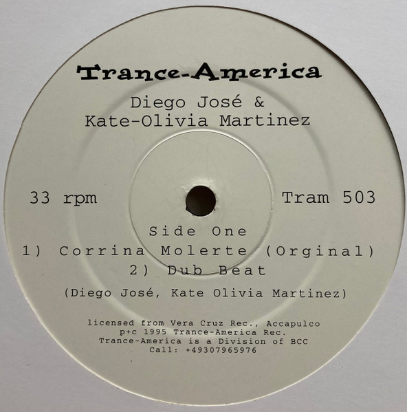 Diego José & Kate-Olivia Martinez - Corrina Molerte | Trance-America (Tram 503) - main