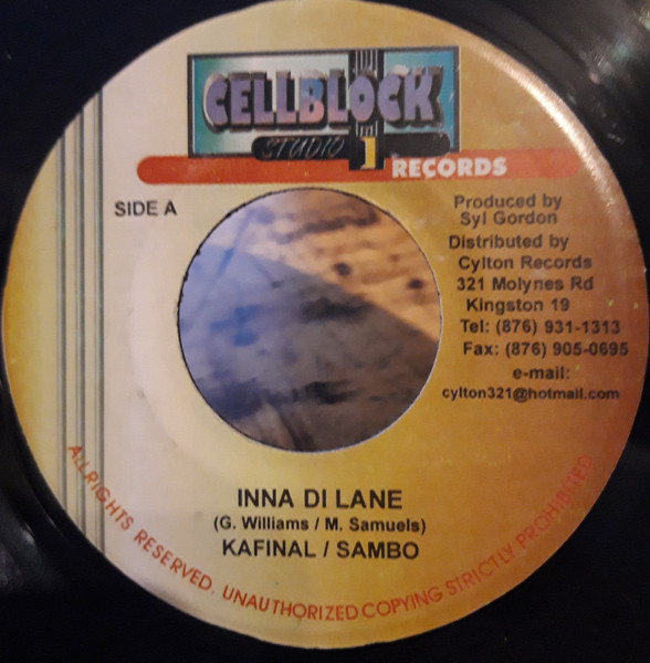 Kafinal / Sambo - Inna Di Lane | Cellblock Records (none)