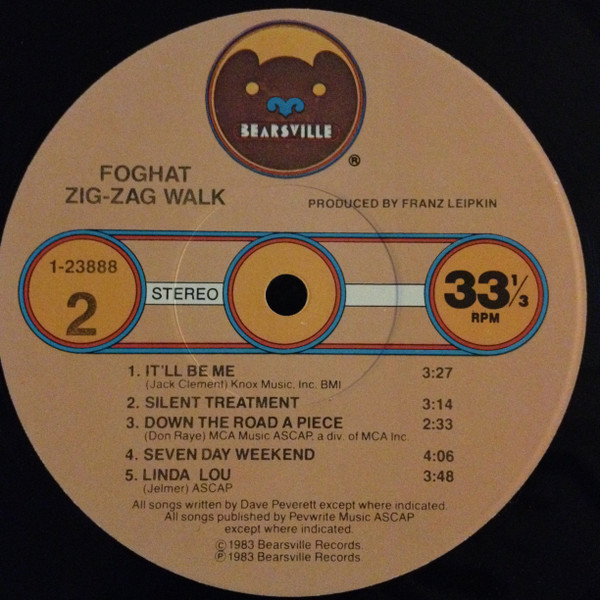 Foghat - Zig-Zag Walk | Bearsville (23888-1) - 4 Foghat - Zig-Zag Walk | Bearsville (23888-1) - 4
