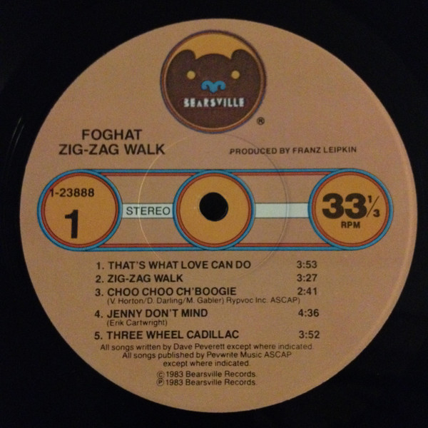 Foghat - Zig-Zag Walk | Bearsville (23888-1) - 3 Foghat - Zig-Zag Walk | Bearsville (23888-1) - 3