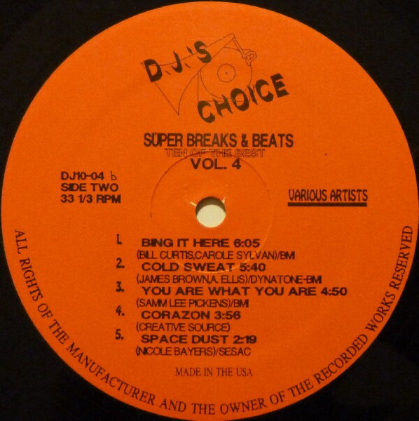 Various - Super Breaks & Beats Vol. 4 | DJ's Choice (DJ10-04) - 4