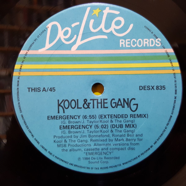 Kool & The Gang - Emergency / Cherish | De-Lite Records (DESX 835) - 3 Kool & The Gang - Emergency / Cherish | De-Lite Records (DESX 835) - 3