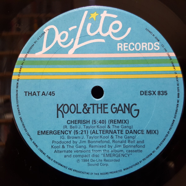 Kool & The Gang - Emergency / Cherish | De-Lite Records (DESX 835) - 4 Kool & The Gang - Emergency / Cherish | De-Lite Records (DESX 835) - 4