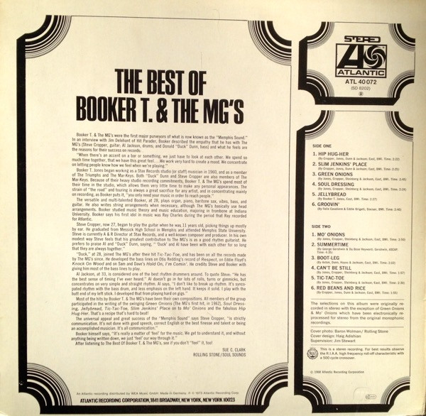 Booker T & The MG's - The Best Of Booker T. & The MG's | Atlantic (ATL 40 072) - 2 Booker T & The MG's - The Best Of Booker T. & The MG's | Atlantic (ATL 40 072) - 2