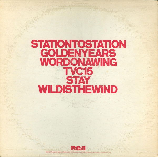 David Bowie - Station To Station | RCA (APL1-1327) - 2 David Bowie - Station To Station | RCA (APL1-1327) - 2
