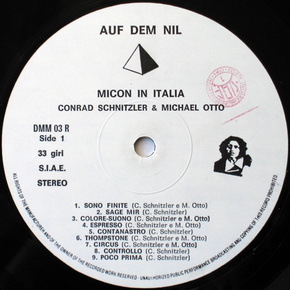 Conrad Schnitzler & Michael Otto - Micon In Italia | Auf Dem Nil (DMM 003 R) - 3