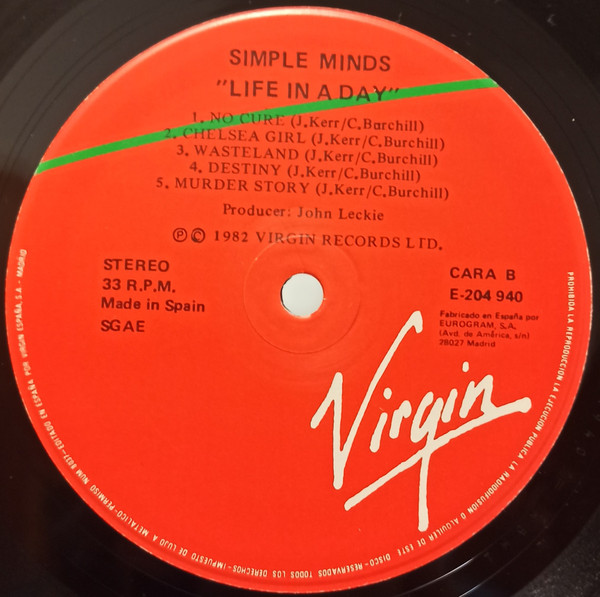 Simple Minds - Life In A Day | Virgin (E 204940) - 4 Simple Minds - Life In A Day | Virgin (E 204940) - 4