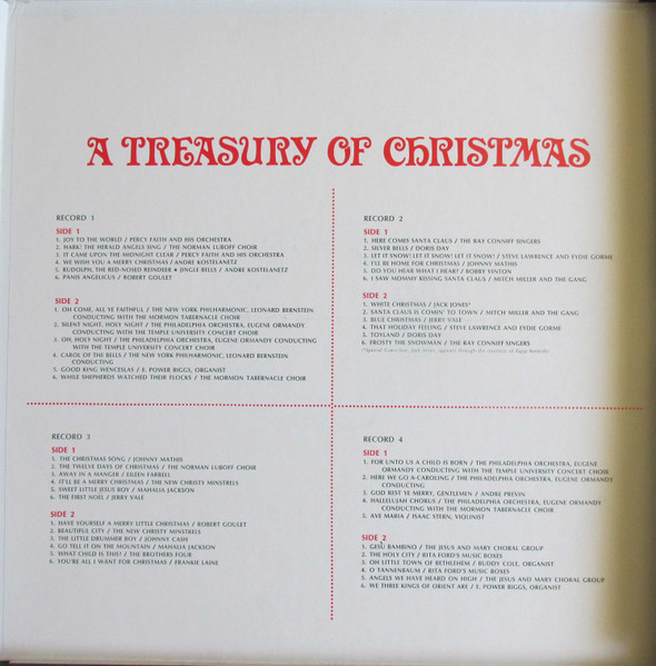 Various - A Treasury Of Christmas | Columbia Record Club (P4S 5022) - 2