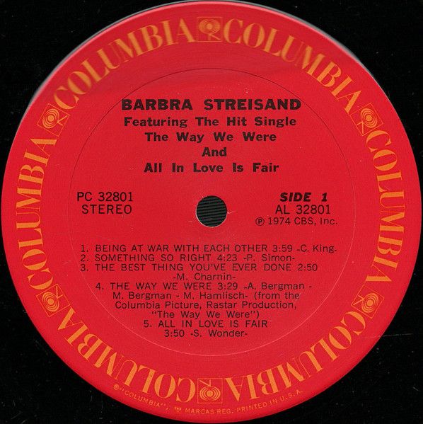 Barbra Streisand - The Way We Were | Columbia (PC 32801) - 3 Barbra Streisand - The Way We Were | Columbia (PC 32801) - 3