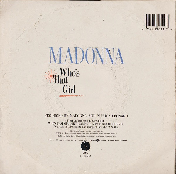 Madonna - Who's That Girl | Sire (9 28341-7) - 2