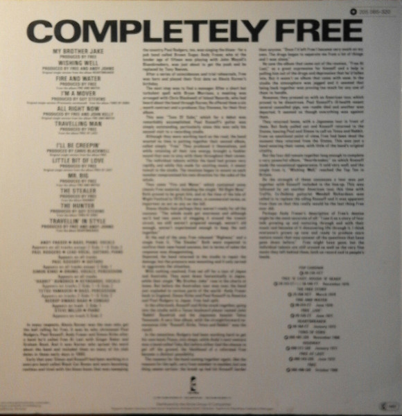 Free - Completely Free | Island Records (205 065-320) - 2