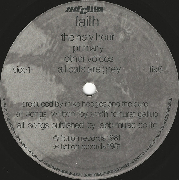 The Cure - Faith | Fiction Records (fix 6) - 3 The Cure - Faith | Fiction Records (fix 6) - 3