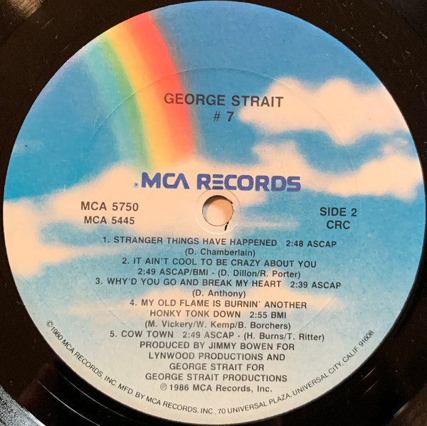 George Strait - #7 | MCA Records (MCA-5750) - 4 George Strait - #7 | MCA Records (MCA-5750) - 4