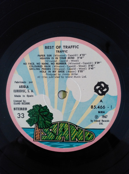 Traffic - Best Of Traffic | Island Records (85.466 - I) - 3