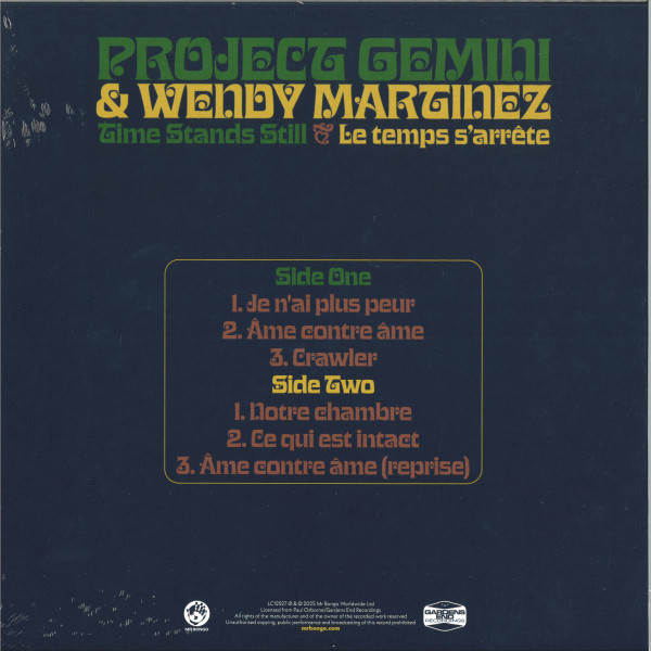 Project Gemini & Wendy Martinez - Time Stands Still & Le Temps S'arrête | Mr Bongo (MRB12064) - 2 Project Gemini & Wendy Martinez - Time Stands Still & Le Temps S'arrête | Mr Bongo (MRB12064) - 2