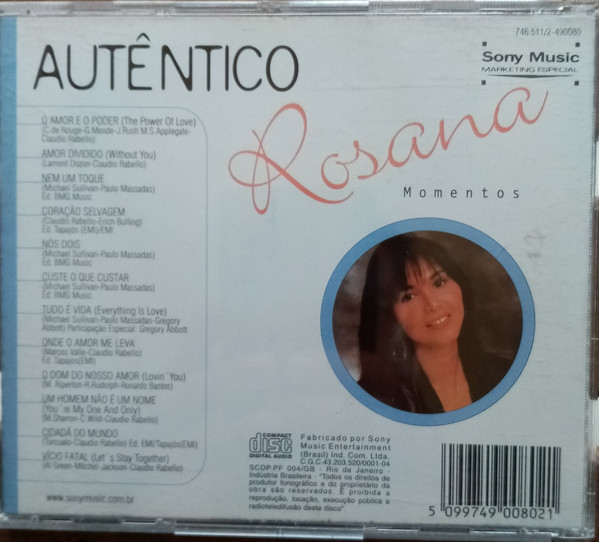 Rosana - Momentos | Columbia (746.511/2-490080) - 2
