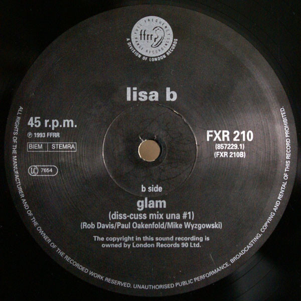 Lisa B - Glam | FFRR (FXR 210) - 3