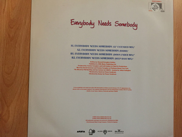 Nick Howard - Everybody Needs Somebody | Arista (74321 22094 1) - 2 Nick Howard - Everybody Needs Somebody | Arista (74321 22094 1) - 2