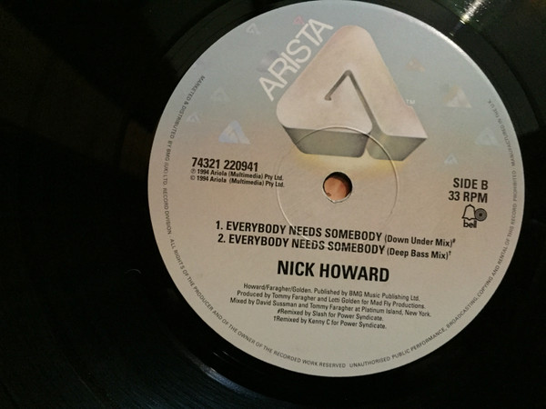 Nick Howard - Everybody Needs Somebody | Arista (74321 22094 1) - 3 Nick Howard - Everybody Needs Somebody | Arista (74321 22094 1) - 3