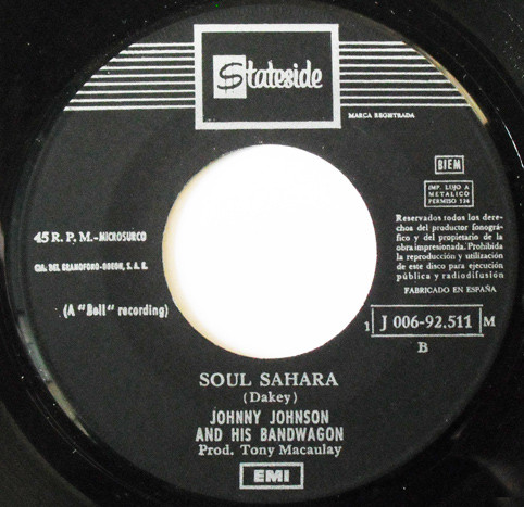 Johnny Johnson And The Bandwagon - Mr. Tambourine Man | Stateside (1 J 006-92.511 M) - 4