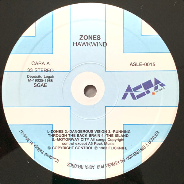 Hawkwind - Zones | Aspa Records (ASLE 0015) - 3