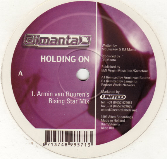 DJ Manta - Holding On | Alien Recordings (Alien 010) - 2 DJ Manta - Holding On | Alien Recordings (Alien 010) - 2