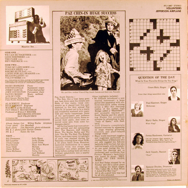 Jefferson Airplane - Volunteers | RCA Victor (AYL1-3867) - 2