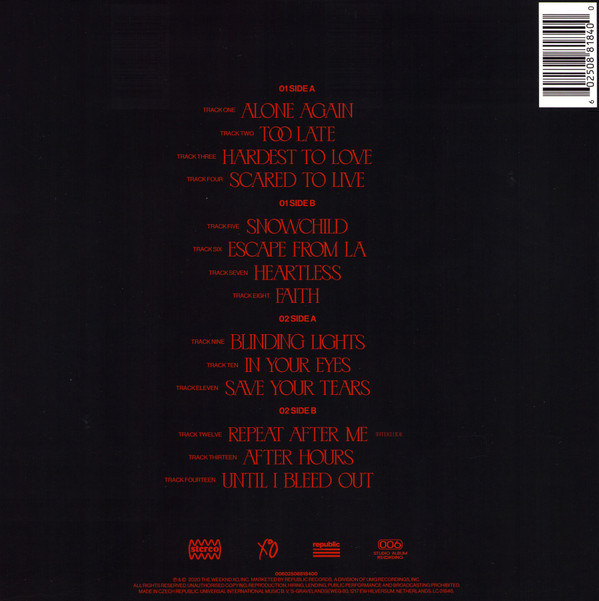 The Weeknd - After Hours | XO (00602508818400) - 2 The Weeknd - After Hours | XO (00602508818400) - 2
