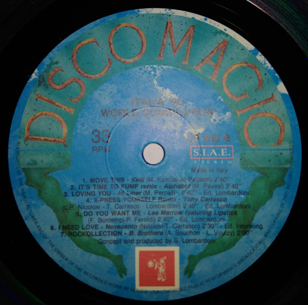 Various - Italia '90 World Compilation | Discomagic Records (LP 445) - 4 Various - Italia '90 World Compilation | Discomagic Records (LP 445) - 4