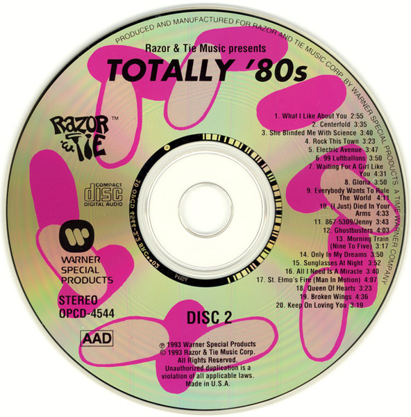 Various - Totally '80s | Razor & Tie (OPCD-4544) - 4 Various - Totally '80s | Razor & Tie (OPCD-4544) - 4