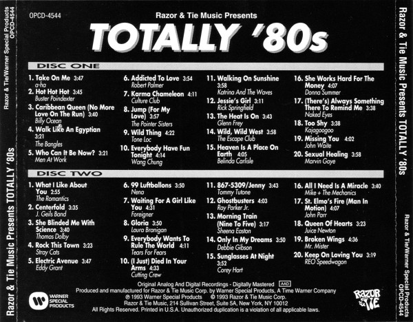Various - Totally '80s | Razor & Tie (OPCD-4544) - 2 Various - Totally '80s | Razor & Tie (OPCD-4544) - 2