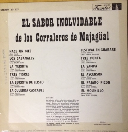 Los Corraleros de Majagual - El Sabor Inolvidable | Discos Fuentes (LP 201207) - 2