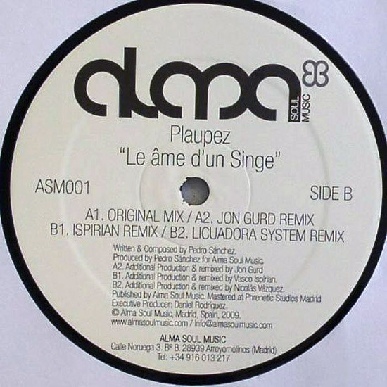 Plaupez - Le Âme D'un Singe | Alma Soul Music (ASM001) - main Plaupez - Le Âme D'un Singe | Alma Soul Music (ASM001) - main