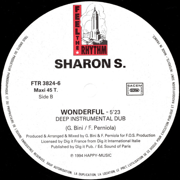 Sharon S - Wonderful | Feel The Rhythm (FTR 3824-6) - 4