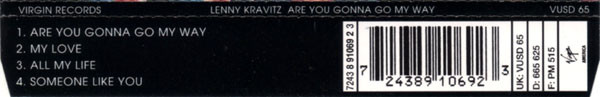 Lenny Kravitz - Are You Gonna Go My Way | Virgin America (VUSD 65) - 2