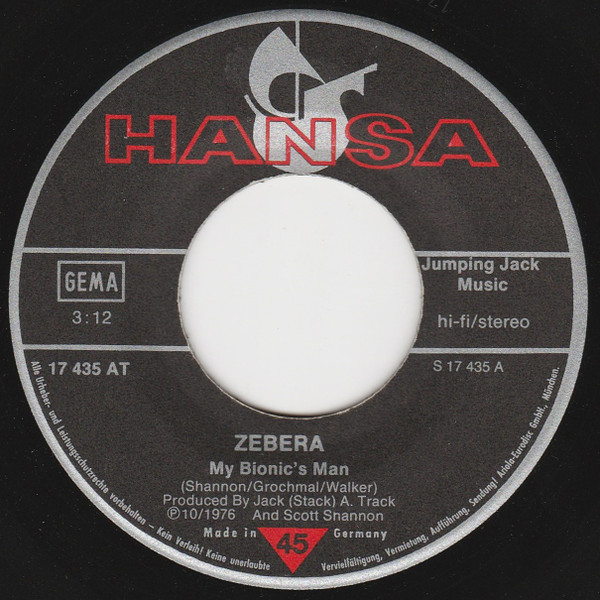 Zebera - My Bionic's Man | Hansa International (17 435 AT) - 2