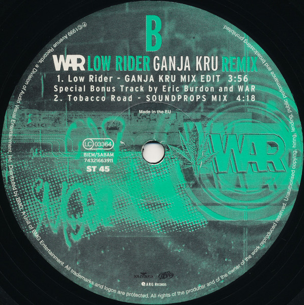 War - Low Rider (Ganja Kru Remix) | BMG (74321663911) - 4 War - Low Rider (Ganja Kru Remix) | BMG (74321663911) - 4