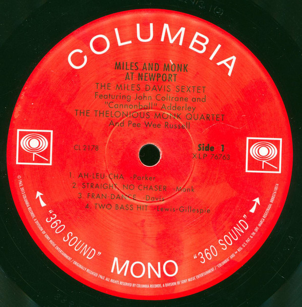 The Miles Davis Sextet & The Thelonious Monk Quartet - Miles & Monk At Newport | Columbia (CL 2178) - 2