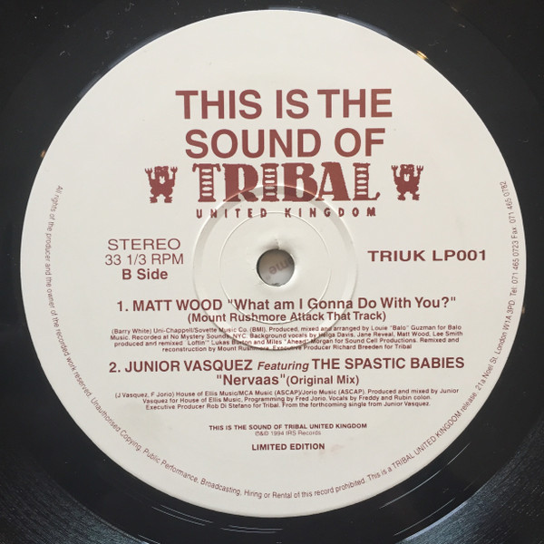 Various - This Is The Sound Of Tribal United Kingdom | TRIBAL United Kingdom (TRIUK LP001) - 4 Various - This Is The Sound Of Tribal United Kingdom | TRIBAL United Kingdom (TRIUK LP001) - 4