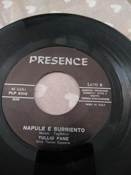Tullio Pane - Marechiaro / Napule E Surriento | Presence Record (PLP 5010) - 2