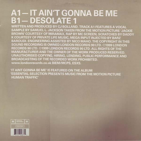 CJ Bolland - It Ain't Gonna Be Me | Essential Recordings (ESX5) - 3