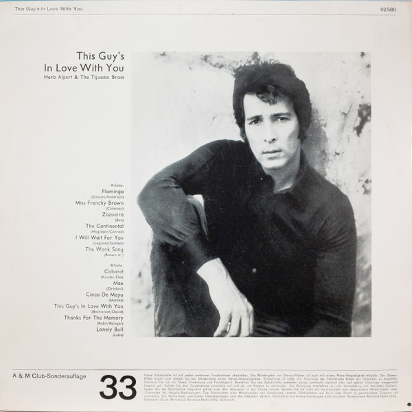 Herb Alpert & The Tijuana Brass - This Guy's In Love With You | Ariola (92580) - 2