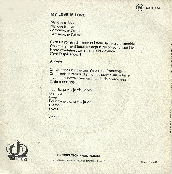 Les Enfants De Dieu - My Love Is Love | J.M. Productions (6061 750) - 2