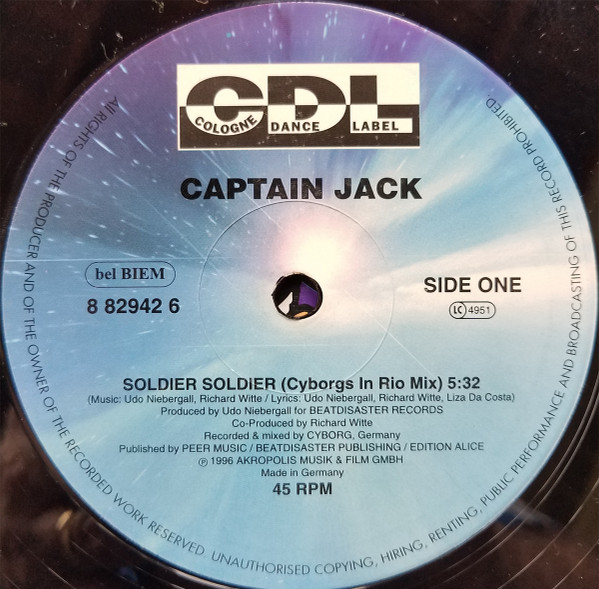 Captain Jack - Soldier Soldier | CDL - Cologne Dance Label (8 82942 6) - 3 Captain Jack - Soldier Soldier | CDL - Cologne Dance Label (8 82942 6) - 3